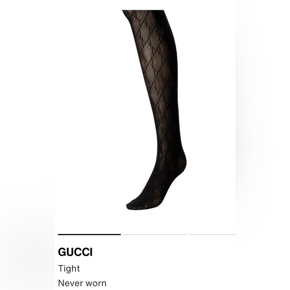 Black Gucci pantyhose. Still wrapped in bag.